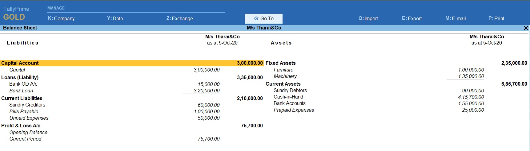 Accounting Voucher Entry In Tally Prime